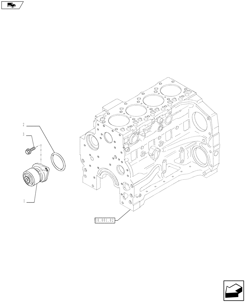 Схема запчастей Case IH F4CE9484L J603 - (10.402.02) - WATER PUMP (2852293) (10) - ENGINE