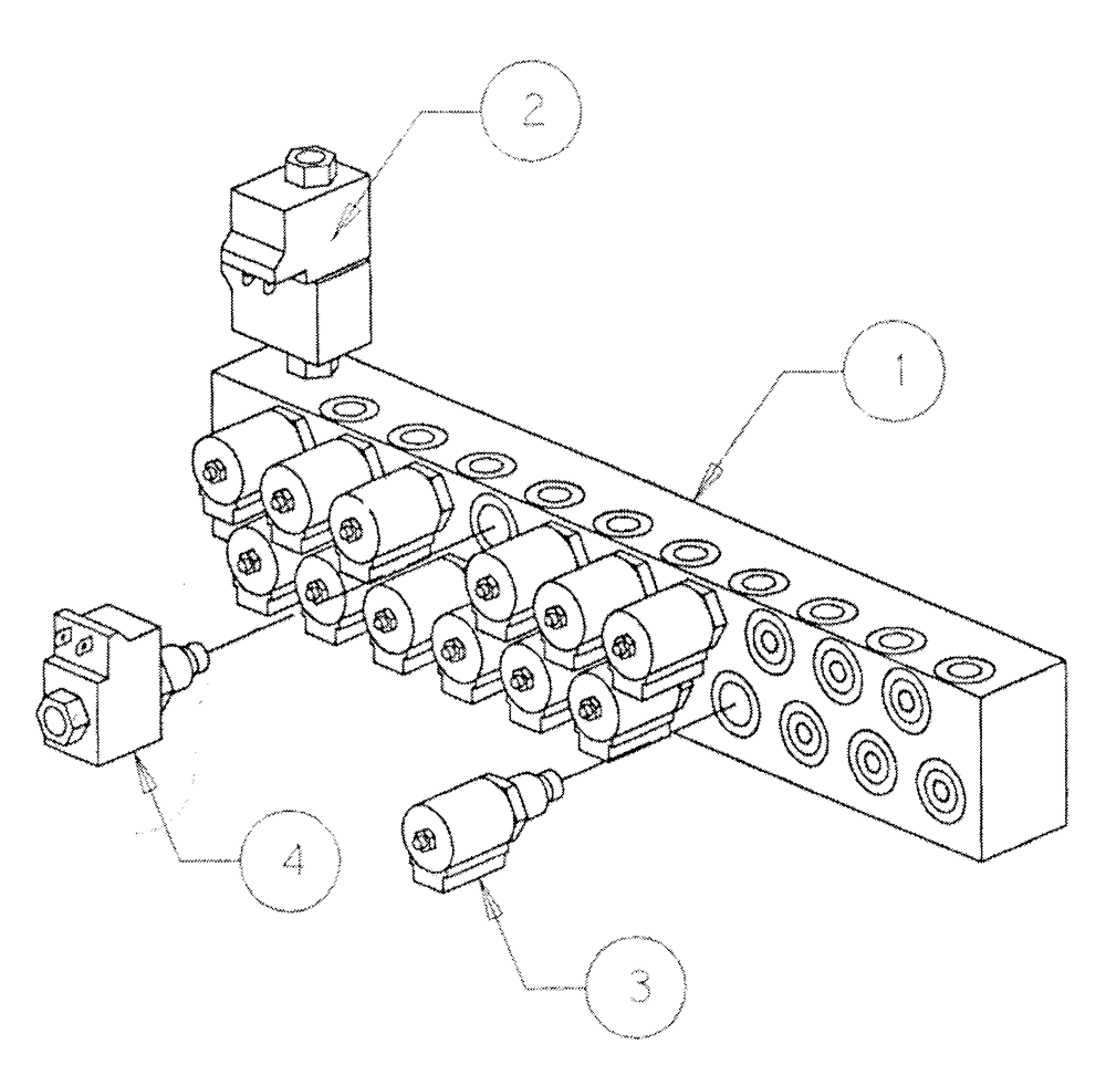 Схема запчастей Case IH PATRIOT - (06-007) - 10-BANK VALVE - SEALS & REPAIR PARTS (S/N 06920103, 107 AND UP) Hydraulic Plumbing