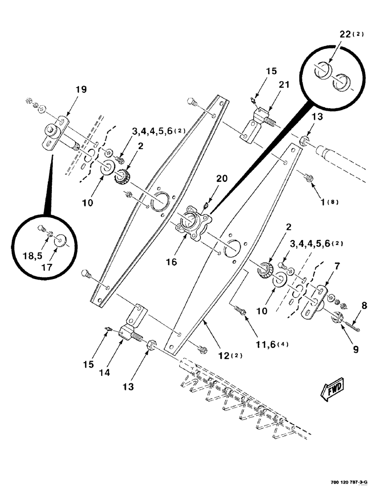 Схема запчастей Case IH 8820 - (3-04) - SWAYBAR ASSEMBLY, RIGHT (09) - CHASSIS