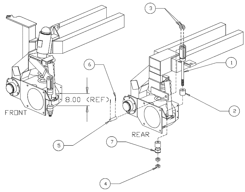 Схема запчастей Case IH PATRIOT NT - (04-004) - SHOCK LIMITER ASSEMBLY Suspension & Frame