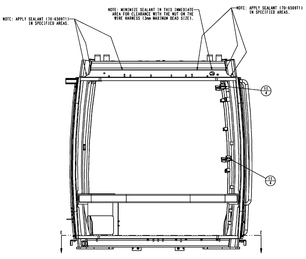 Схема запчастей Case IH FLX3010 - (01-003[03]) - CAB EXTERIOR GROUP (10) - CAB