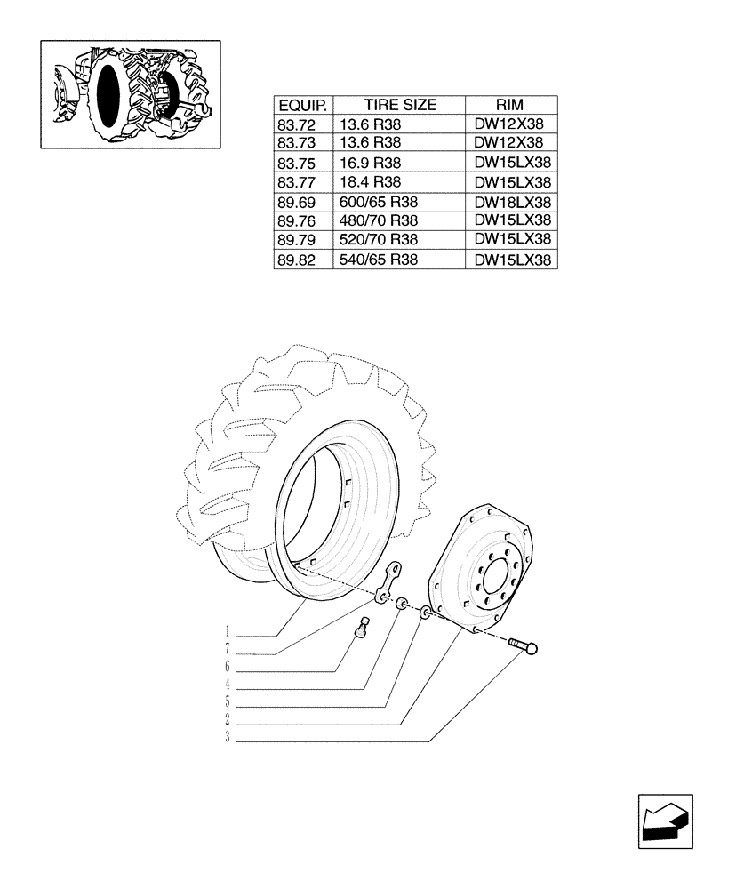 Схема запчастей Case IH MXU110 - (83.00[02]) - DRIVE WHEELS (11) - WHEELS/TRACKS