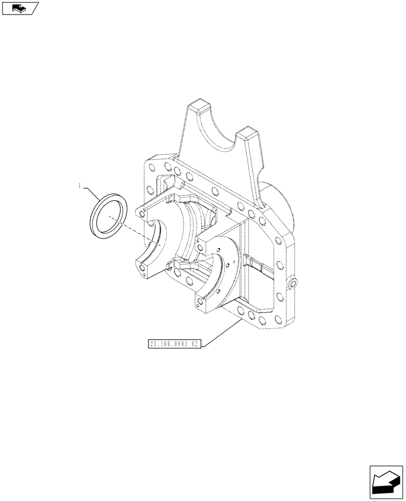 Схема запчастей Case IH PUMA 185 - (25.102.0103[03]) - ABS SYSTEM - 4WD FRONT AXLE WITH SUSPENSION AND BRAKES - SHIMS (VAR.743963-743964) (25) - FRONT AXLE SYSTEM