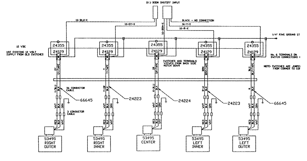 Схема запчастей Case IH PATRIOT NT - (11-002) - WIRING - BALL VALVE 5-WAY (06) - ELECTRICAL