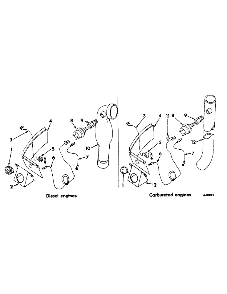 Схема запчастей Case IH 2806 - (E-37) - FUEL SYSTEM, ELECTRIC AIR CLEANER INDICATOR (02) - FUEL SYSTEM