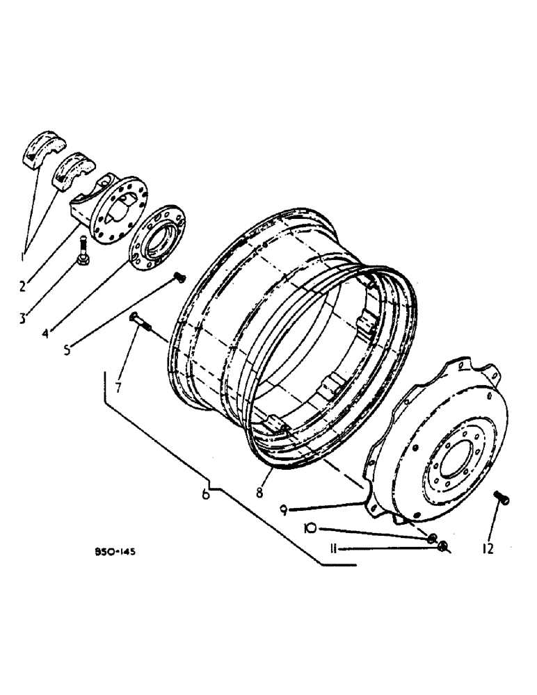 Схема запчастей Case IH HYDRO 84 - (15-07) - WHEELS AND TRACTION, REAR WHEELS, DW14-30, ROW CROP TRACTORS Wheels & Traction