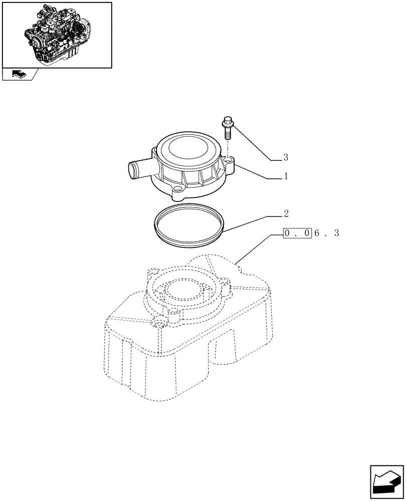 Схема запчастей Case IH F4GE9684R J600 - (0.04.5) - BREATHER - ENGINE (504043432) 