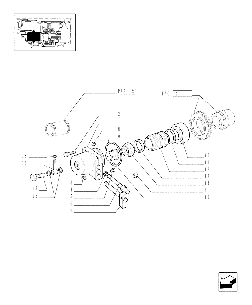 Схема запчастей Case IH JX80U - (1.27.3[01]) - (VAR.271-272-274-276-296) (HI-LO) AND SYNCHRONIZED REVERSING GEAR - 30-40 KM/H - MANIFOLD AND PIPES (03) - TRANSMISSION