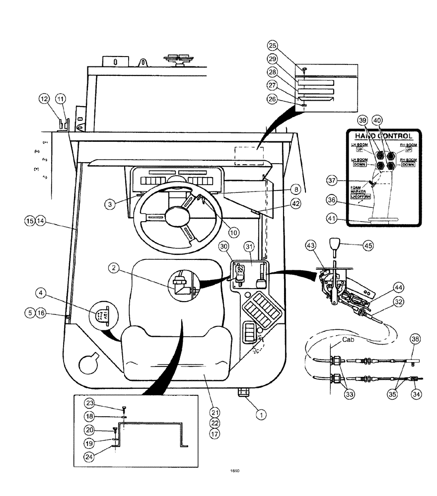 Схема запчастей Case IH SPX3185 - (01-004) - CAB INTERIOR - CONTROLS, ELECTRICAL Cab Interior