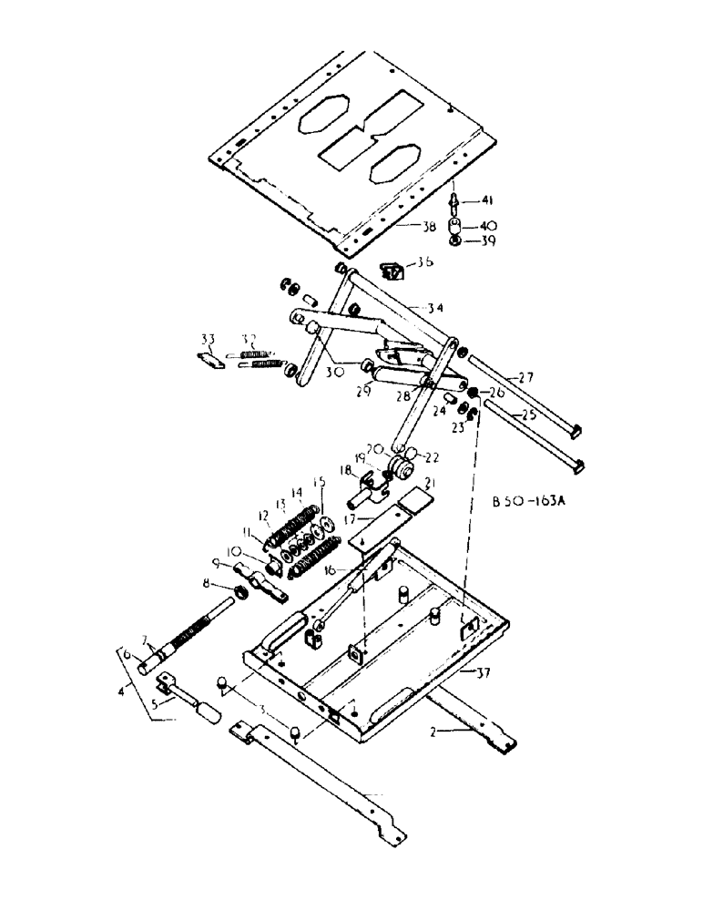 Схема запчастей Case IH 484 - (13-13) - SUPERSTRUCTURE, SEAT, W/ BEFORE & AFTER & HEIGHT ADJUSTMENT, GRAMMER, SEAT SUSPENSION (05) - SUPERSTRUCTURE