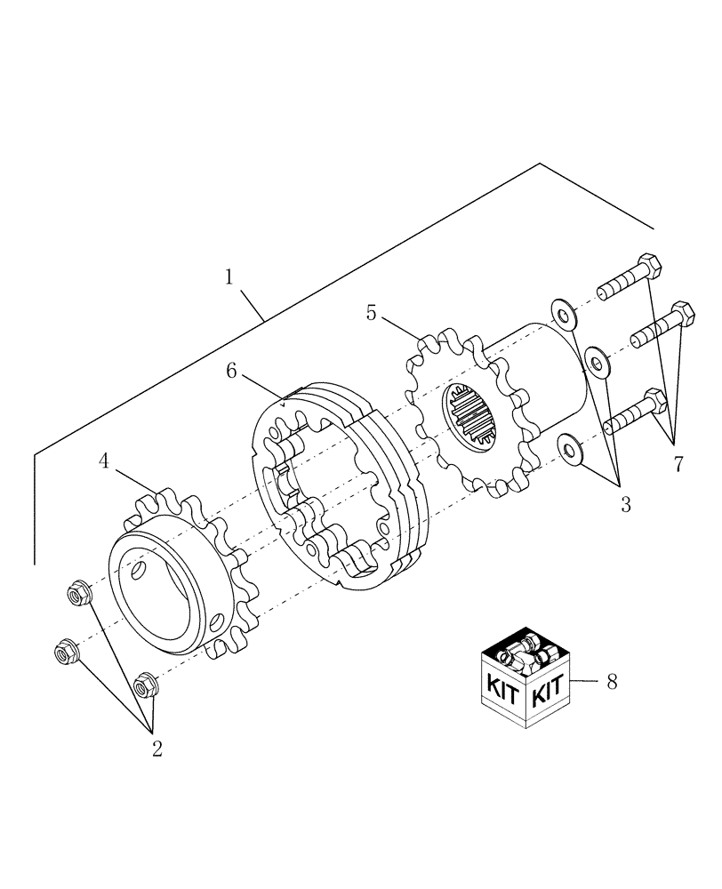 Схема запчастей Case IH DHX211 - (5.37[2]) - COUPLER, U2 PICKUP REEL, FROM PIN K01 2001 (13) - REEL