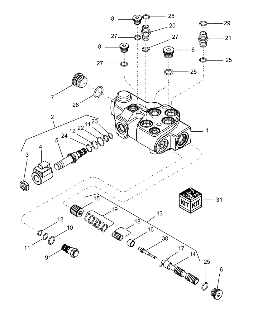 Схема запчастей Case IH AFX8010 - (C.10.B.42[12]) - VALVE, HYDRAULIC A - Distribution Systems