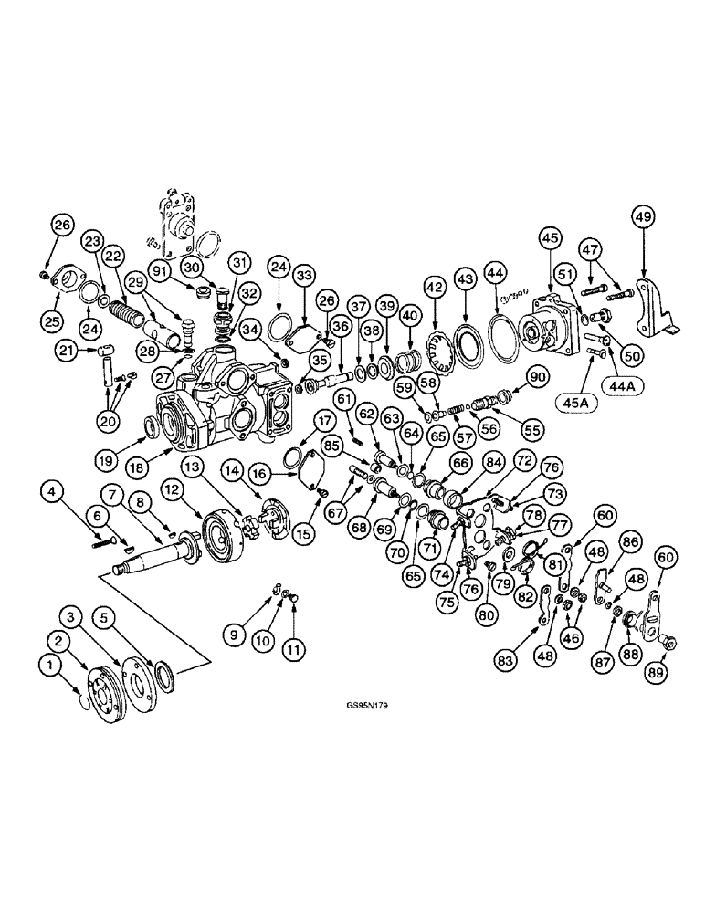 Схема запчастей Case IH D-358 - (6-042) - FUEL INJECTION PUMP, 786, 886, 3088 AND 3288 TRACTORS, 782 COTTON PICKERS, PRE-PRODUCTION 