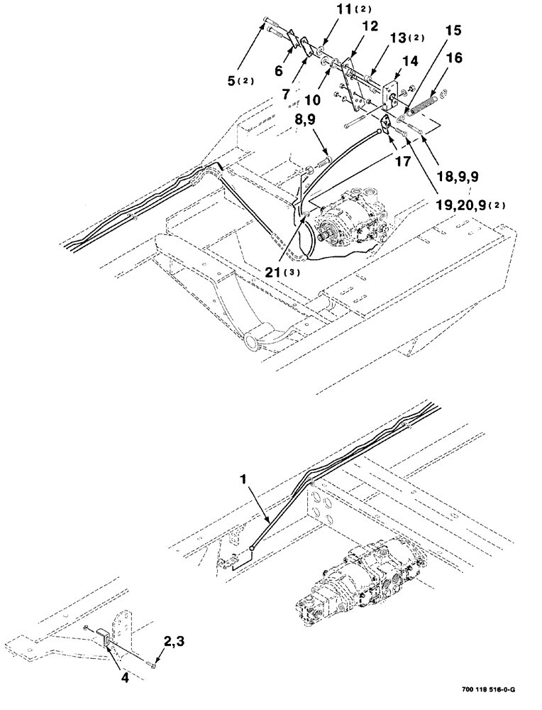 Схема запчастей Case IH 8840 - (05-004) - TRANSMISSION CONTROL (CLUTCH ARM) ASSEMBLY (14) - MAIN GEARBOX & DRIVE