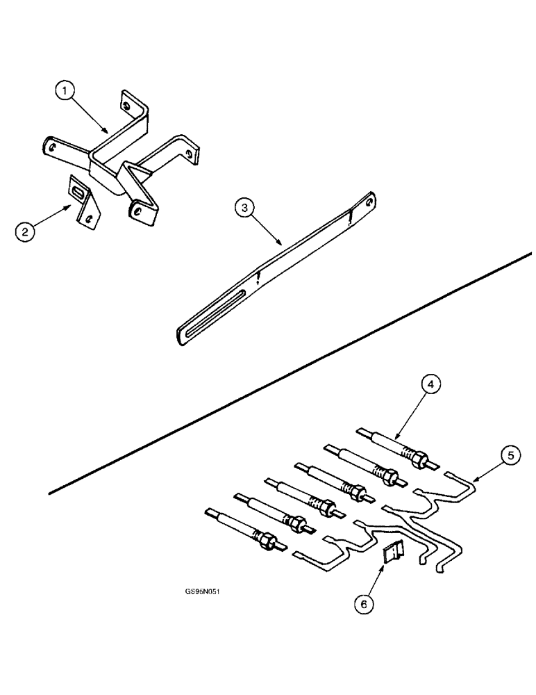 Схема запчастей Case IH D-301 - (3-54) - ALTERNATOR-GENERATOR MOUNTING BRACKETS / GLOW PLUGS 