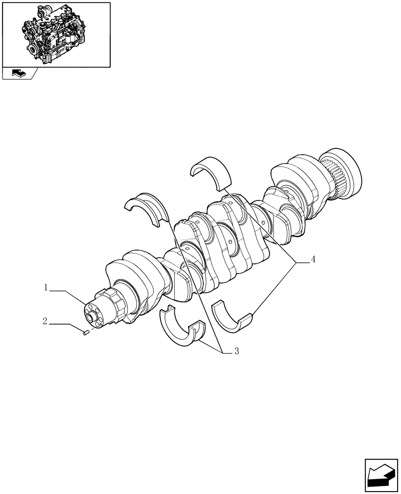 Схема запчастей Case IH PUMA 155 - (0.08.0) - CRANKSHAFT (01) - ENGINE