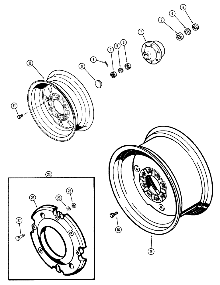 Схема запчастей Case IH M570AT - (078) - FRONT WHEELS (06) - POWER TRAIN