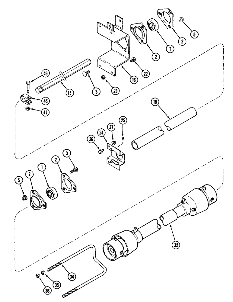 Схема запчастей Case IH 1020 - (9B-20) - KNIFE JACKSHAFT DRIVE, 22.5 AND 25.0 FOOT HEADER (09) - CHASSIS/ATTACHMENTS