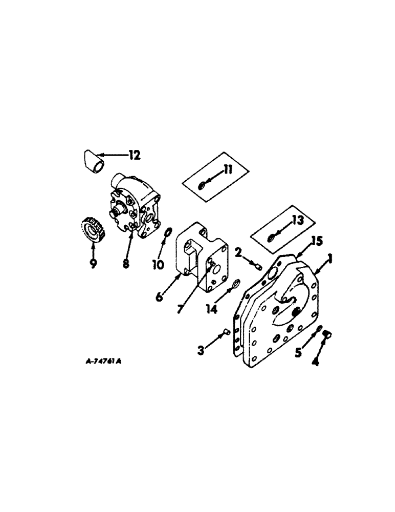 Схема запчастей Case IH 1206 - (F-07) - HYDRAULIC SYSTEM, HYDRAULIC POWER SUPPLY, IN REAR FRAME (07) - HYDRAULIC SYSTEM