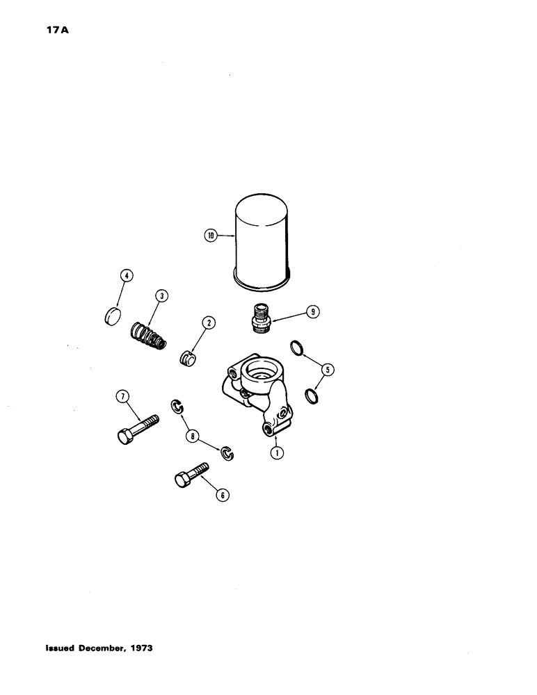 Схема запчастей Case IH 1170 - (017A) - OIL FILTER, (451B) DIESEL ENGINE (02) - ENGINE