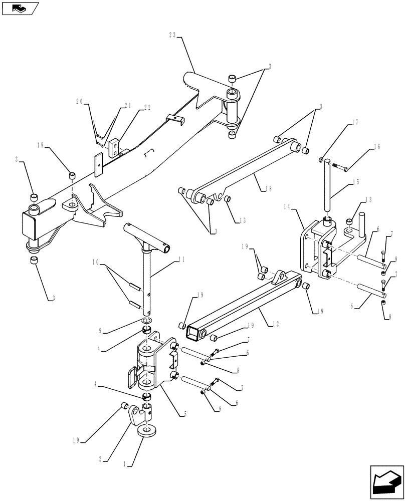 Схема запчастей Case IH 3580 - (58.120.07) - DELUXE AUGER LINKAGE ARMS 2012 - CURRENT (58) - ATTACHMENTS/HEADERS