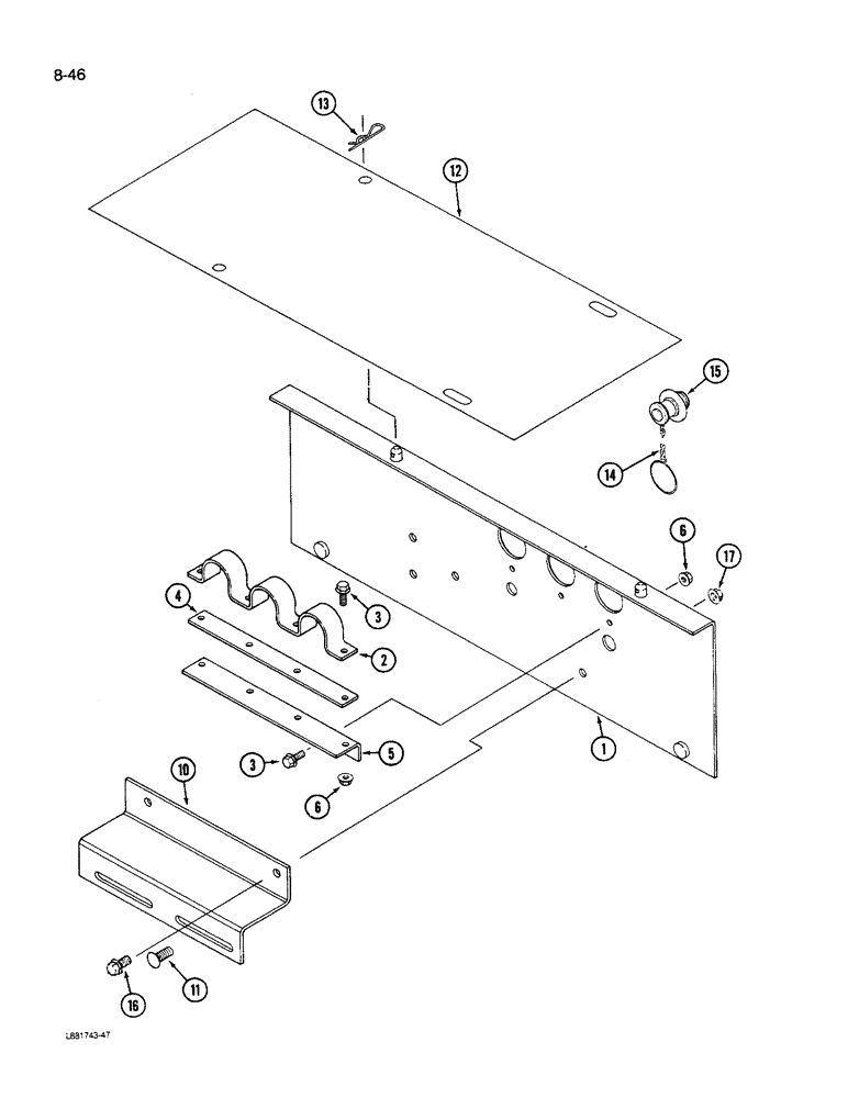 Схема запчастей Case IH 1640 - (8-46) - REEL DRIVE MOUNTING (07) - HYDRAULICS