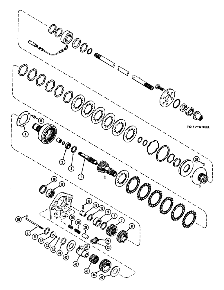 Схема запчастей Case IH 1175 - (148) - P.T.O. BRAKE AND HYDRAULIC PUMP DRIVE (06) - POWER TRAIN