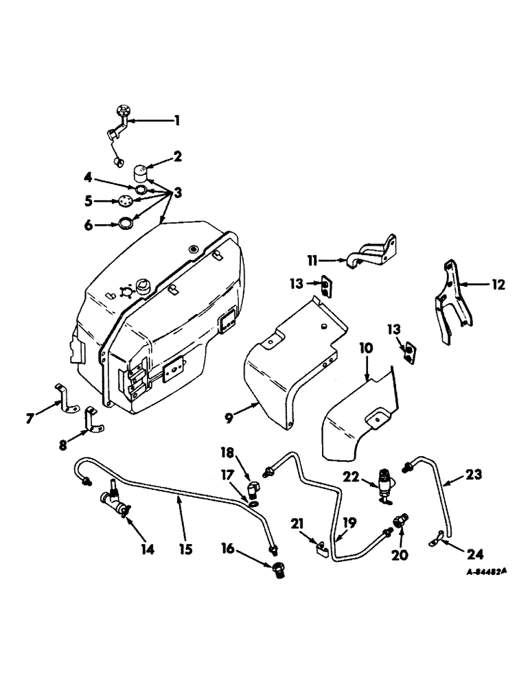 Схема запчастей Case IH 21026 - (12-03) - FUEL SYSTEM, FUEL TANK SUPPORTS AND PIPING (05) - SUPERSTRUCTURE