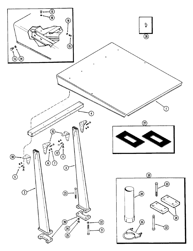 Схема запчастей Case IH 1175 - (228) - PROTECTIVE FRAME AND CANOPY (09) - CHASSIS