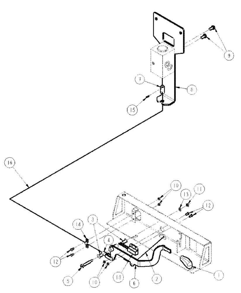 Схема запчастей Case IH SPX4260 - (01-020) - PARK BRAKE GROUP Cab Interior