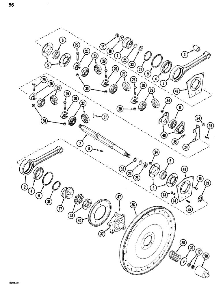 Схема запчастей Case IH 1660 - (056) - SHAKER SHAFT AND AUGER DRIVE, HEAVY DUTY DRIVE, EXTENDED LENGTH CLEANING SYSTEM (74) - CLEANING