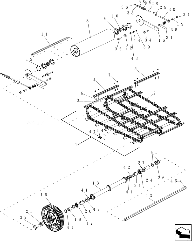 Схема запчастей Case IH 5130 - (60.150.15[01]) - FEEDER CONVEYOR, ROCK TRAP (60) - PRODUCT FEEDING