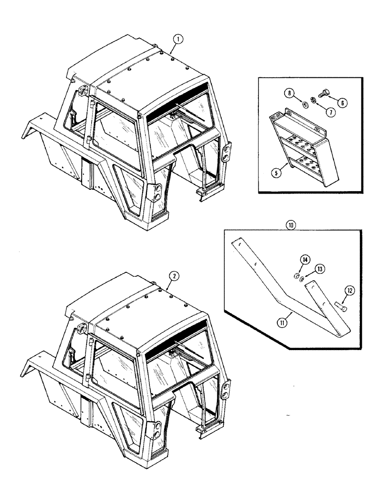 Схема запчастей Case IH 1370 - (450) - CAB ASSEMBLY, WHITE (09) - CHASSIS/ATTACHMENTS