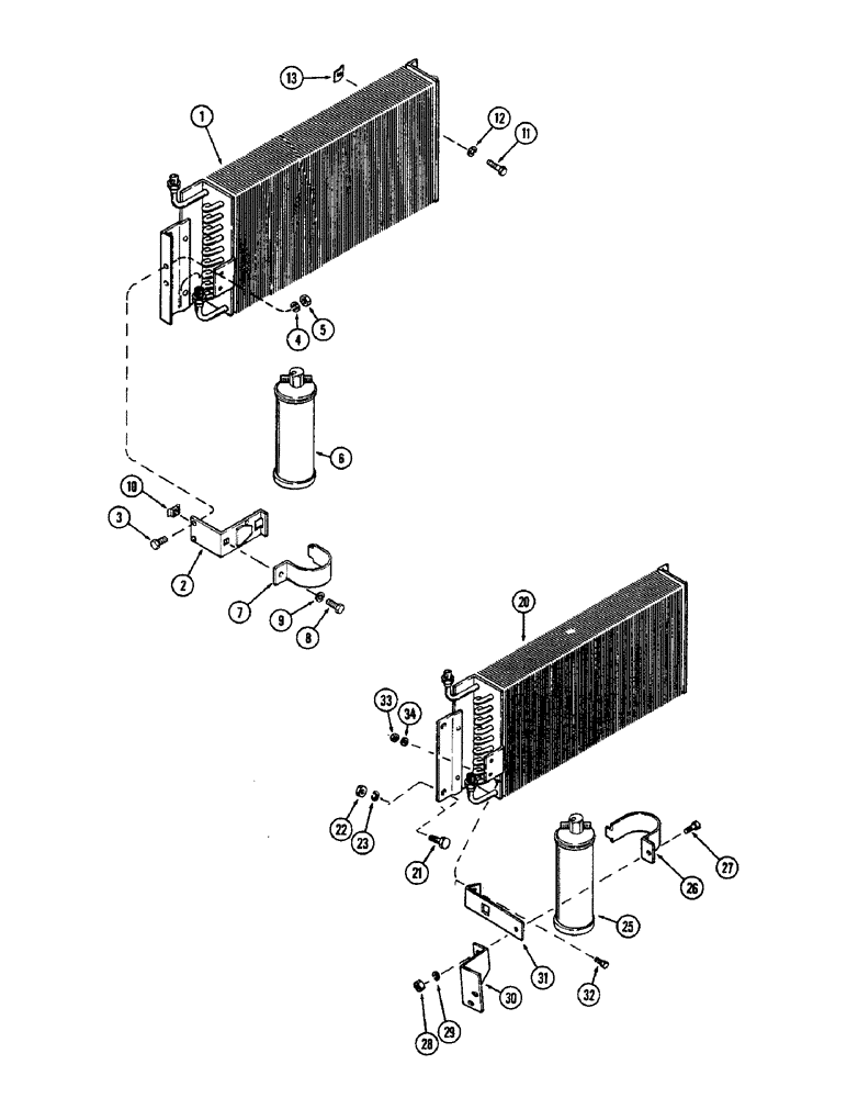 Схема запчастей Case IH 1370 - (325A) - AIR CONDITIONER, CONDENSER AND RECEIVER DRIER MOUNTING (09) - CHASSIS/ATTACHMENTS