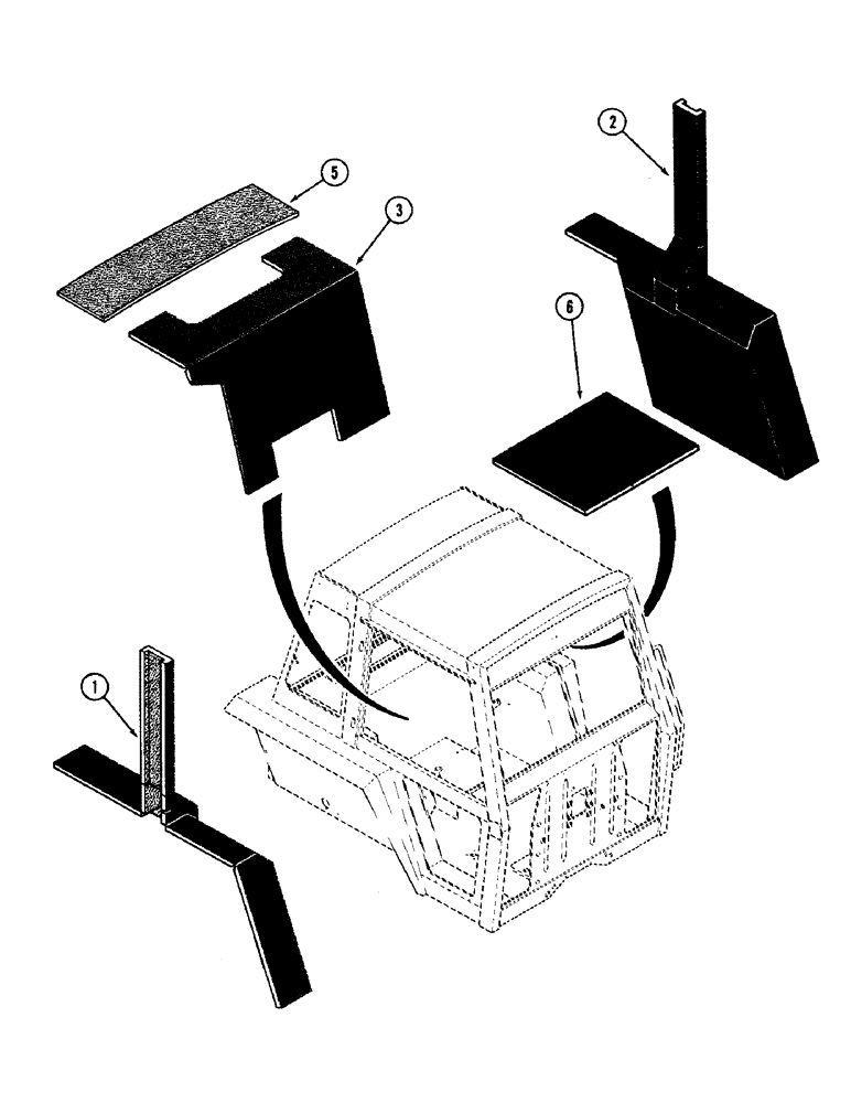 Схема запчастей Case IH 2090 - (9-576) - CAB, ACOUSTICAL COVERS, CAB SERIAL NUMBER 12024460 AND AFTER (09) - CHASSIS/ATTACHMENTS