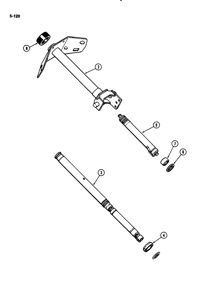 Схема запчастей Case IH 2294 - (5-120) - STEERING COLUMN ASSEMBLY (05) - STEERING