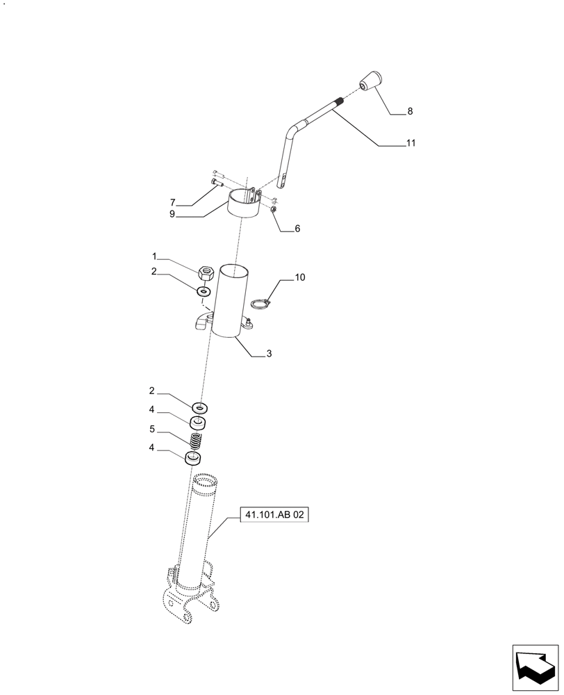 Схема запчастей Case IH FARMALL 120A - (55.525.AL) - THROTTLE CONTROL LINKAGE (55) - ELECTRICAL SYSTEMS