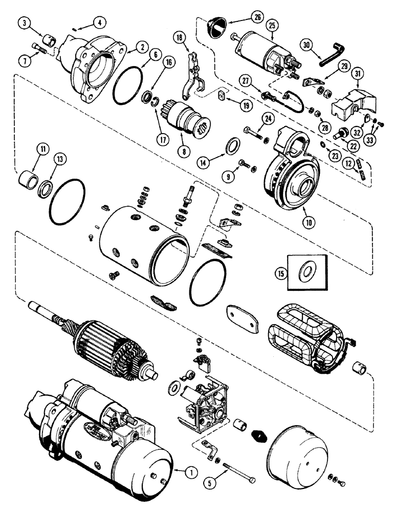 Схема запчастей Case IH 2594 - (4-38) - A162469 STARTER ASSEMBLY (04) - ELECTRICAL SYSTEMS