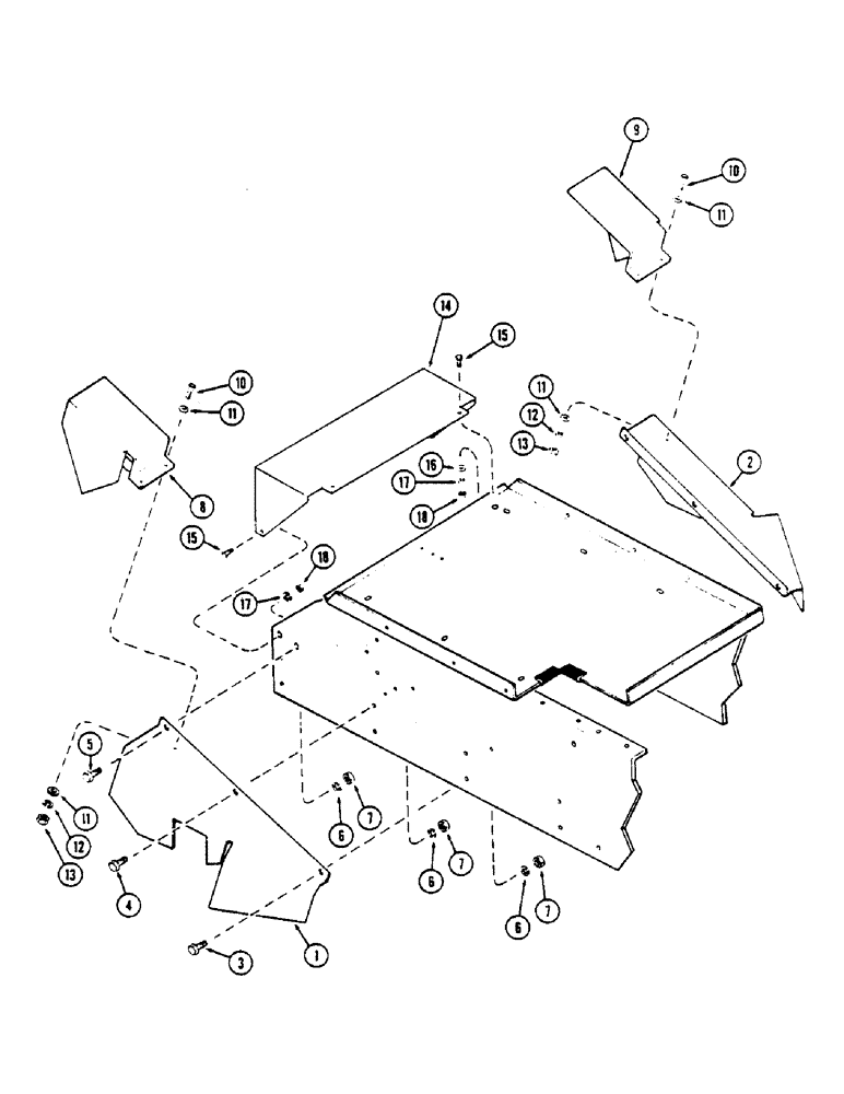 Схема запчастей Case IH 2670 - (418) - MUD SHIELD ATTACHMENT (09) - CHASSIS/ATTACHMENTS