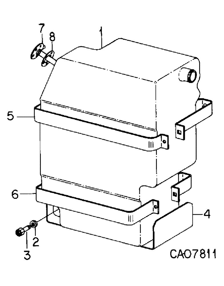 Схема запчастей Case IH 3488 - (12-06) - POWER, AUXILIARY FUEL TANK AND SUPPORTS Power