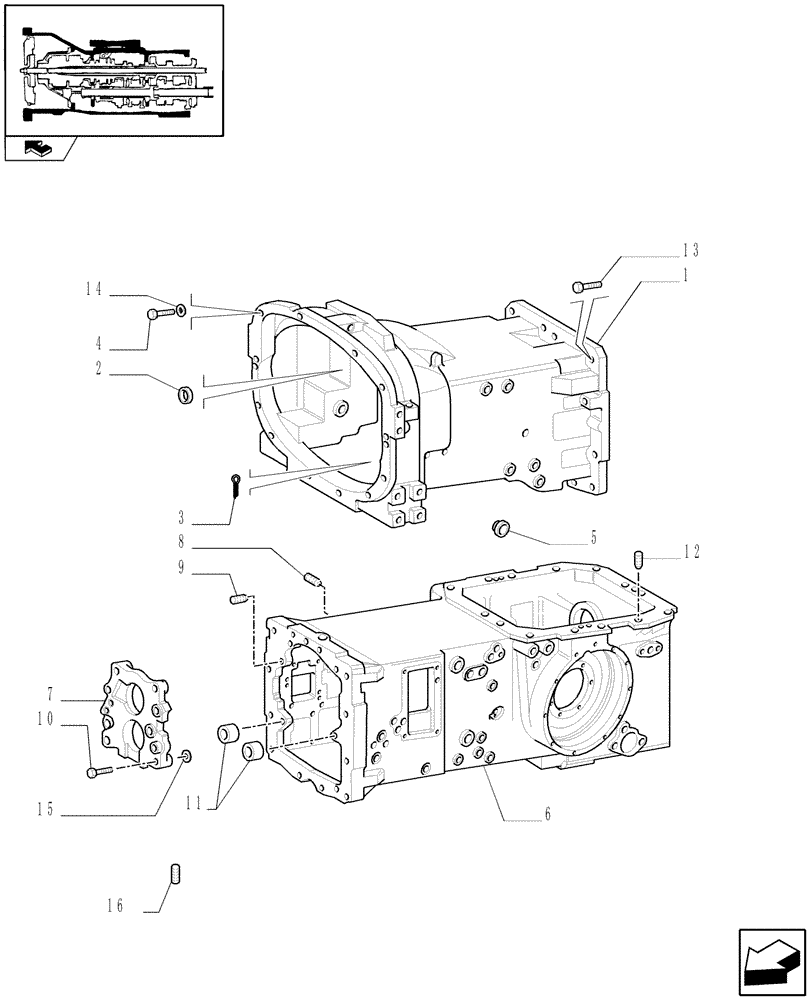 Схема запчастей Case IH FARMALL 85C - (1.21.0[01]) - TRACTOR BODY (03) - TRANSMISSION