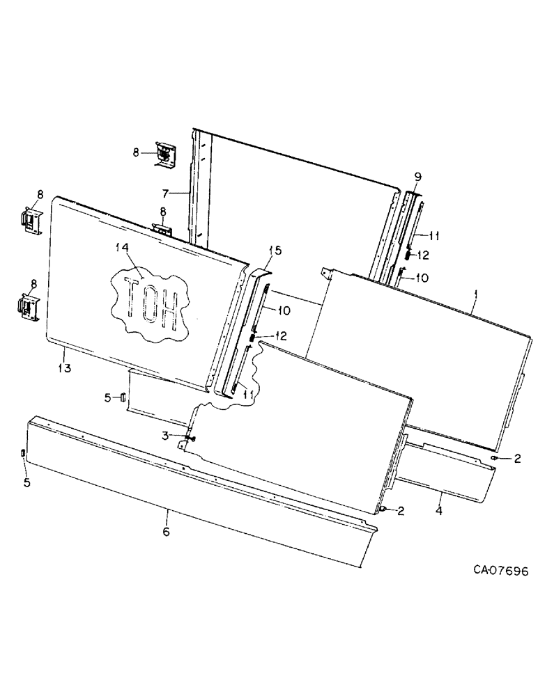 Схема запчастей Case IH 3688HC - (13-01) - SUPERSTRUCTURE, SIDE PANEL AND RELATED PARTS (05) - SUPERSTRUCTURE