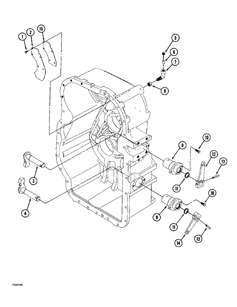 Схема запчастей Case IH 9280 - (6-059I) - SYNCHROSHIFT TRANSMISSION ASSEMBLY FRONT HOUSING, SHIFT LEVERS & BREATHER (06) - POWER TRAIN