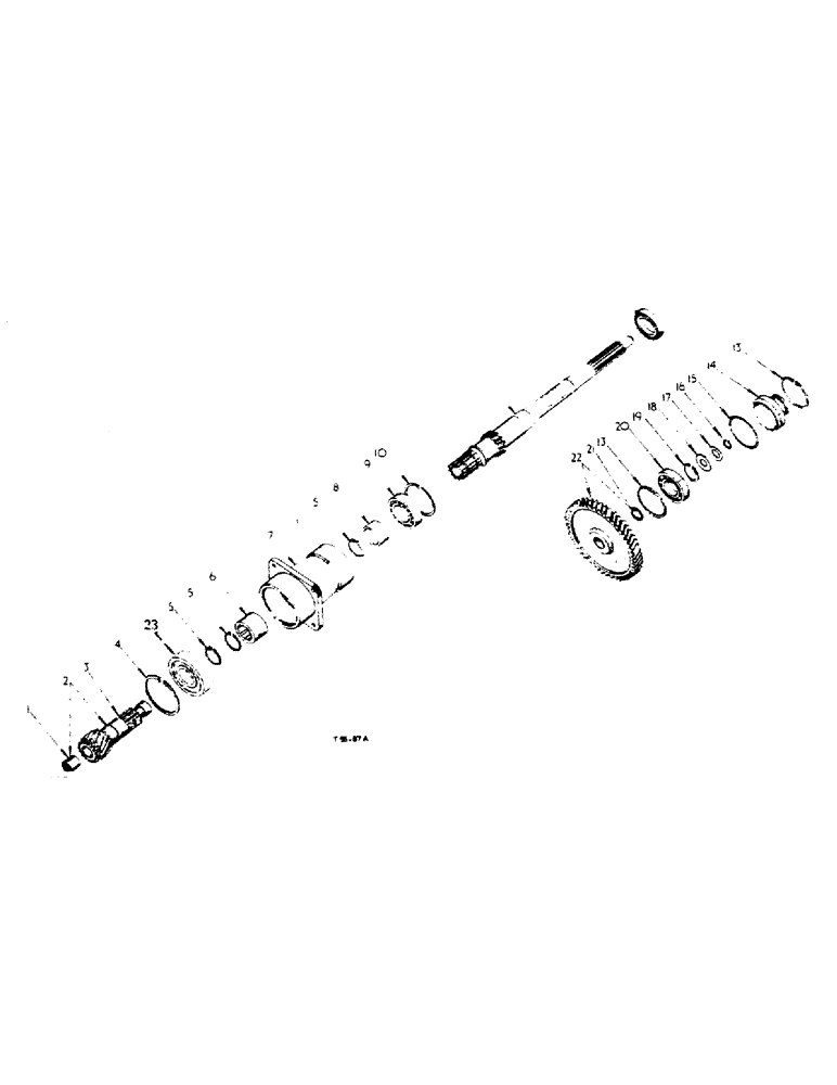 Схема запчастей Case IH 444 - (6-54) - SINGLE CLUTCH P.T.O. ATTACHMENT, P.T.O. GEARS AND SHAFTS (06) - POWER TRAIN