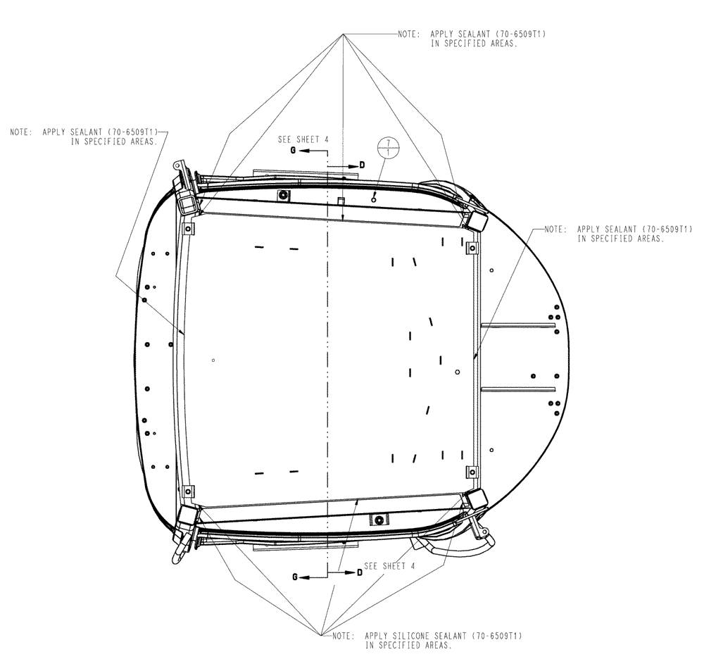 Схема запчастей Case IH TITAN 3520 - (01-002[02]) - CAB EXTERIOR GROUP (10) - CAB