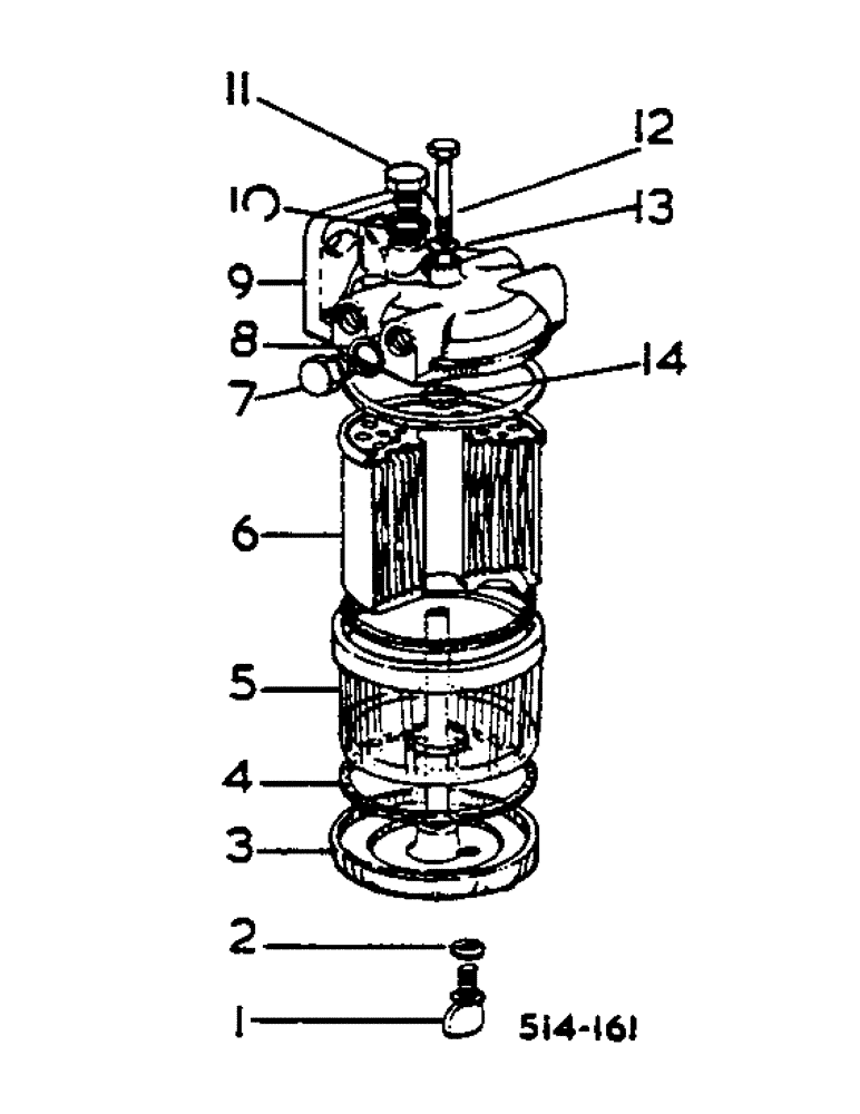 Схема запчастей Case IH 2400 - (12-64) - PRIMARY FUEL FILTER, C.A.V. INJECTION Power