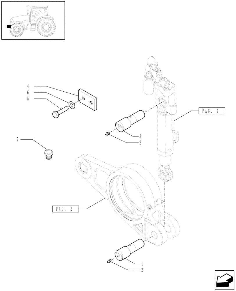 Схема запчастей Case IH PUMA 180 - (1.21.3[03]) - (VAR.212-463) 4WD FRONT AXLE WITH ACTIVE SUSPENSIONS (03) - TRANSMISSION