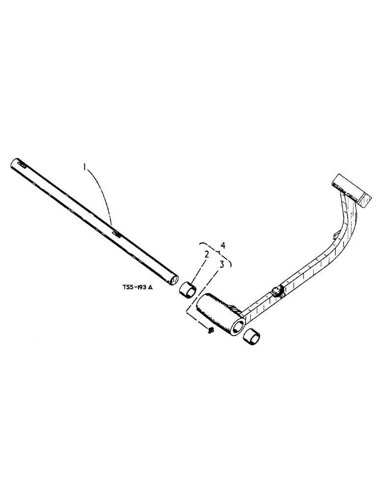 Схема запчастей Case IH 444 - (6-24) - BRAKE PEDAL AND SHAFT, HAND OPERATED DRUM BRAKE ATTACHMENT (06) - POWER TRAIN