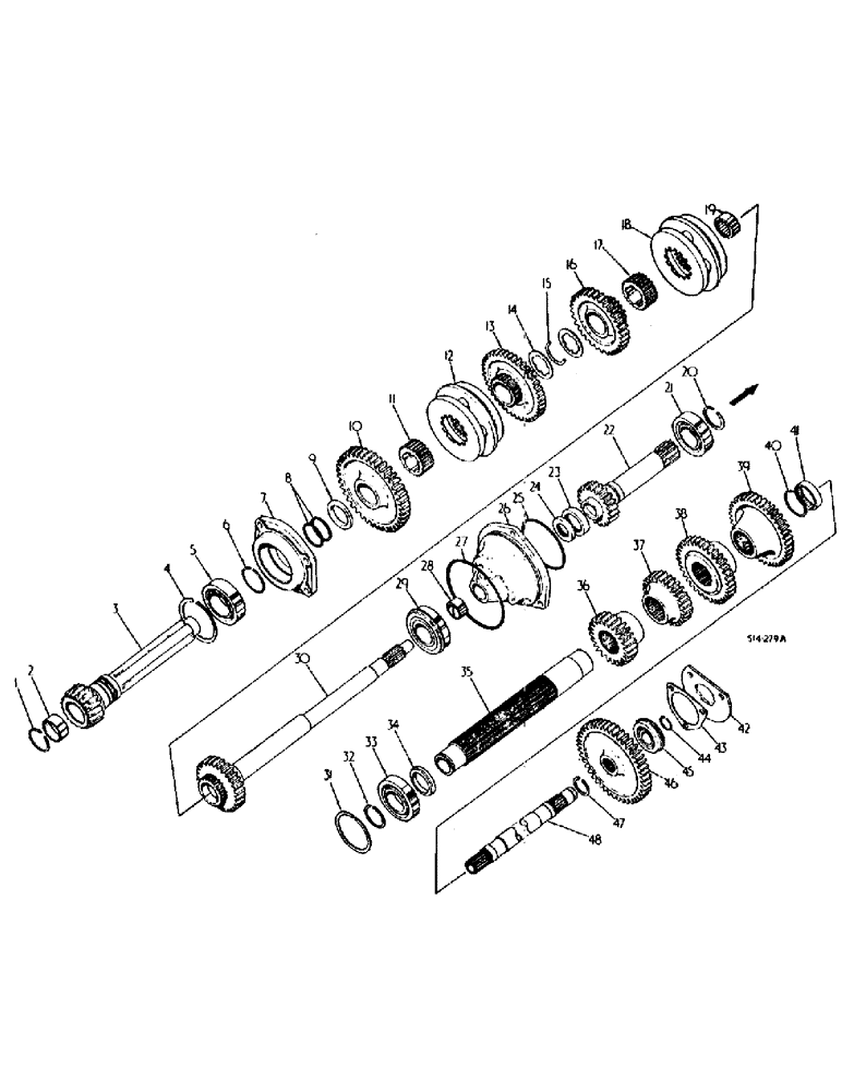 Схема запчастей Case IH 884 - (07-02) - SPEED TRANSMISSION, IN CLUTCH HOUSING (04) - Drive Train