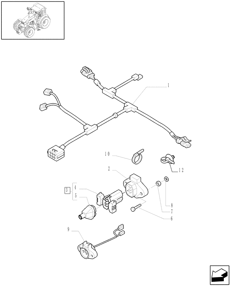 Схема запчастей Case IH MAXXUM 100 - (1.91.4/07[02]) - 113 L/MIN CCLS PUMP FOR EDC AND SPS (30-40 KM/H) - PUMP CABLE (VAR.332836-335836 / 743744) (10) - OPERATORS PLATFORM/CAB